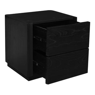 Gatsby 2 Drawer Bedside Table - Black