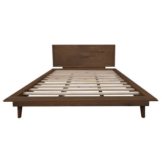 Gatsby Solid Timber Queen Size Bed - Walnut