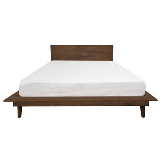 Gatsby Solid Timber Queen Size Bed - Walnut