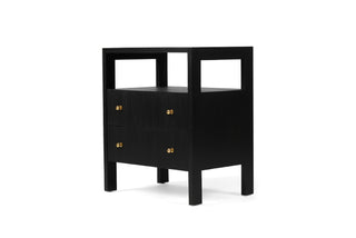 Geneva Bedside Table - Black