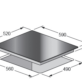 CERAMIC COOKTOP KNOB CONTROL 60 CM