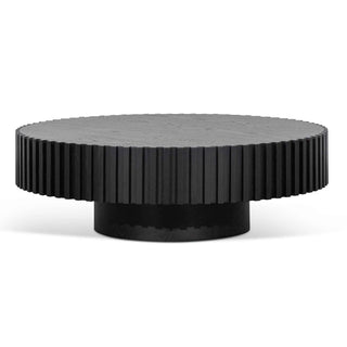 Oak Round Coffee Table - Black