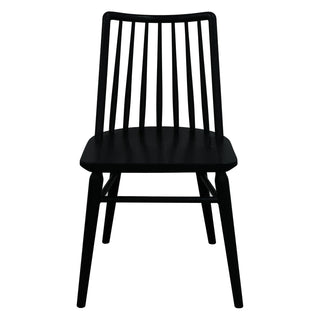 Riviera Solid Oak Dining Chair - Set of 2 - Black - Preorder