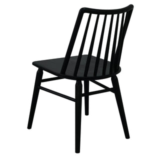 Riviera Solid Oak Dining Chair - Set of 2 - Black - Preorder