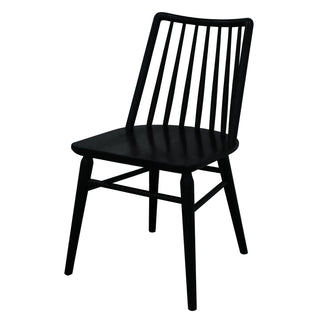 Riviera Solid Oak Dining Chair - Set of 2 - Black - Preorder