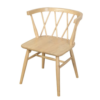 Sierra Cross Back Oak Chair - Set of 2 - Natural - Predorder