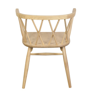 Sierra Cross Back Oak Chair - Set of 2 - Natural - Predorder