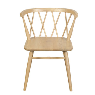Sierra Cross Back Oak Chair - Set of 2 - Natural - Predorder