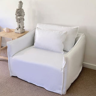 Cape Cotton Slipcover Armchair, White