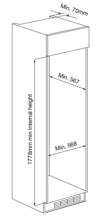 INTEGRATED TOP MOUNT REFRIGERATOR WITH BOTTOM MOUNT FREEZER