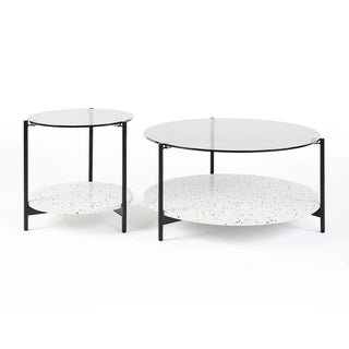 Maddox Coffee Table - Black White Terrazzo - Preorder