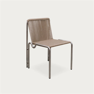 Caspian Outdoor Dining Chair | Chrome