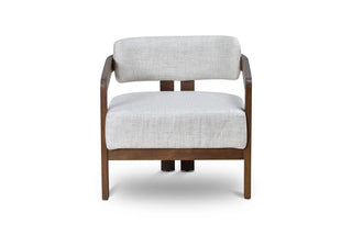 Courtney Linen Armchair - Walnut