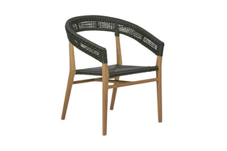 Cove Teak Outdoor Dining Chair - Black