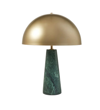 Dome Table Lamp - Gold/Green Marble