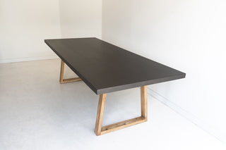 Savannah 2.4m Rectangular Dining Table - Black & Light Honey