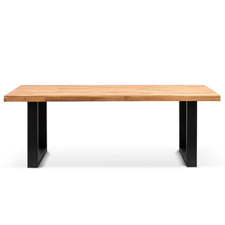 Outdoor Dining Table - Natural with Black Leg - 210cm