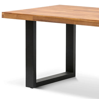 Outdoor Dining Table - Natural with Black Leg - 210cm