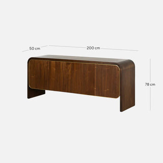 Brooklyn Walnut Buffet Unit, 2m