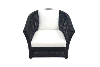 Cayman Rattan Armchair W/ Cushions Black