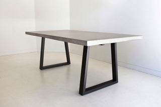 Savannah 2.4m Rectangular Dining Table - Grey & Black