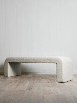 Felix Bench Seat - Boucle Curl Off White