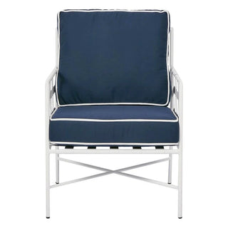 Sheffield Iron Outdoor Lounge Chair, White