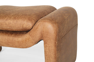 Nora Ottoman - Cognac Leather