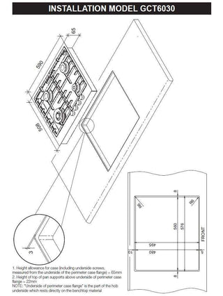 GAS COOKTOP 60CM