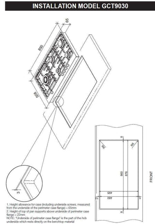 GAS COOKTOP 90CM
