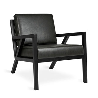 Truss Leatherette Armchair - Black