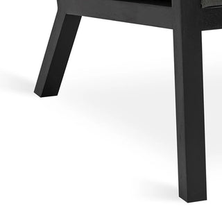 Truss Leatherette Armchair - Black