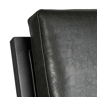 Truss Leatherette Armchair - Black