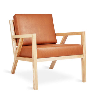 Truss Leatherette Armchair - Cognac