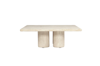 Veron Travertine Square Coffee Table - 100cm