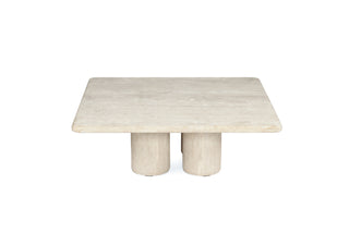 Veron Travertine Square Coffee Table - 100cm