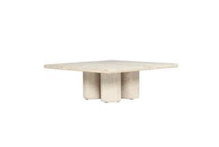 Veron Travertine Square Coffee Table - 100cm