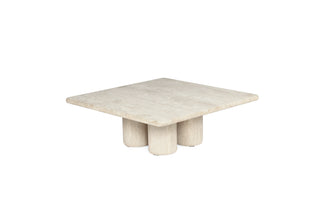 Veron Travertine Square Coffee Table - 100cm