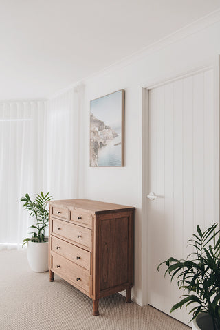 Bella Dresser - 5 Drawer - Weathered Oak