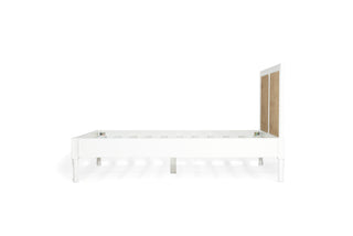 Bella Cane Bed - King Size - Low End - White