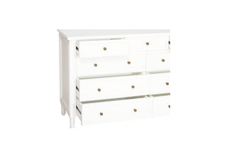 Bella Dresser - 9 Drawer - White