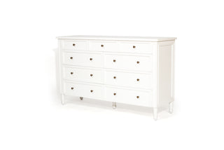 Bella Dresser - 9 Drawer - White