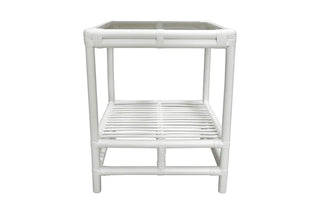 Havana Rattan Side Table White