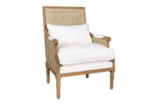 Hicks Caned Armchair White