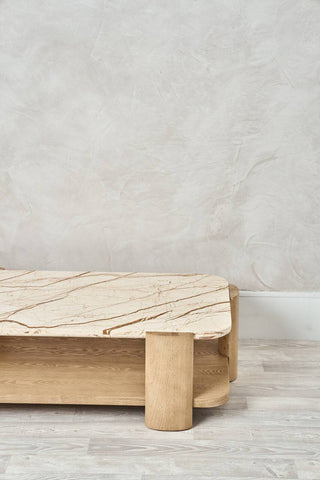 Dawn Marble Coffee Table - 142 x 82cm