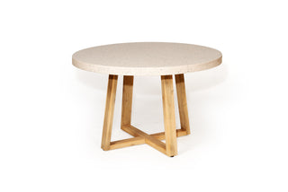 eTerrazzo 1.2m Round Dining Table - Ivory