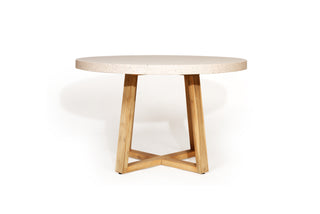 eTerrazzo 1.2m Round Dining Table - Ivory