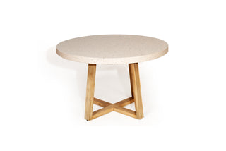 eTerrazzo 1.2m Round Dining Table - Ivory