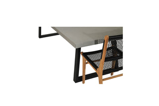 Savannah 3.0m Rectangular Dining Table - Grey & Black