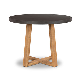 Nova 1.0m Round Dining Table - Black & Light Honey